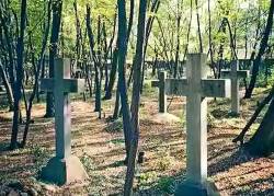 Кресты на русских могилах